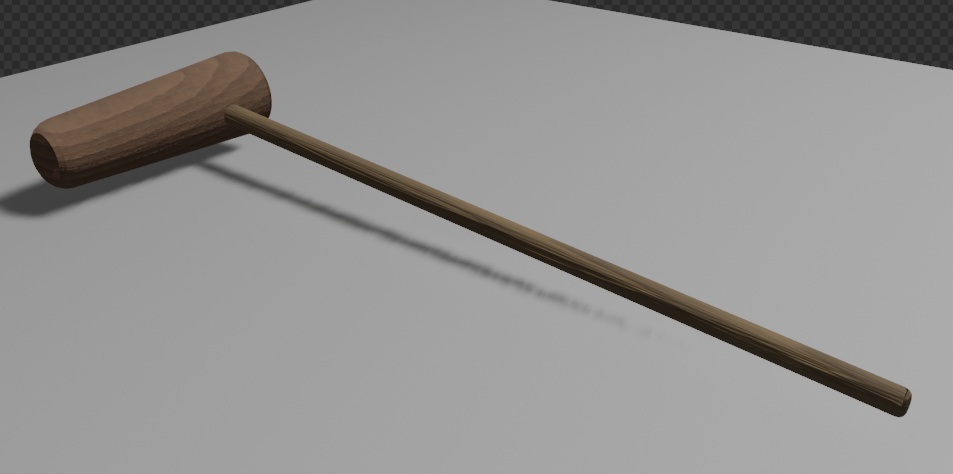 【3Dモデル】臼 と 杵 餅つき