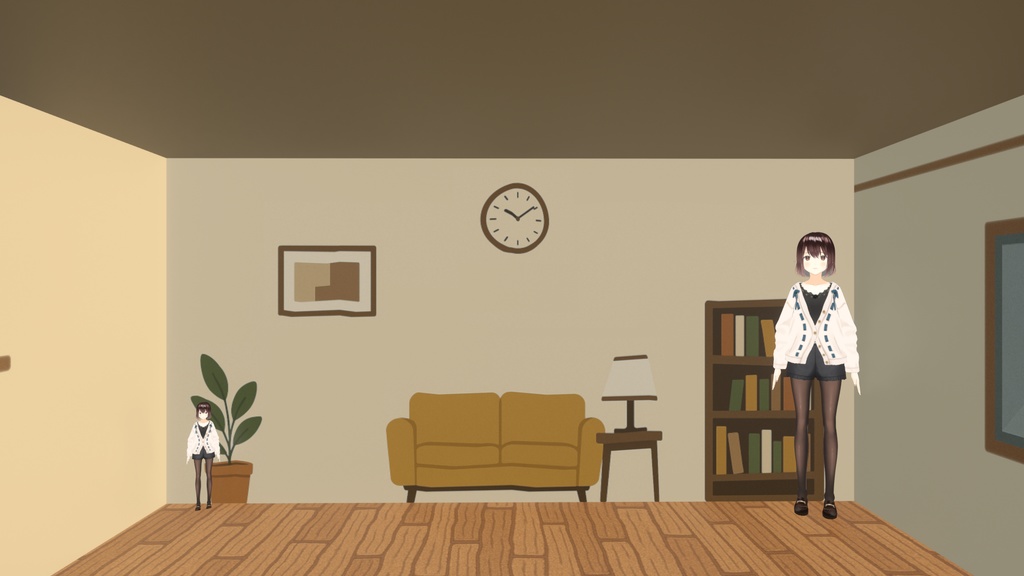 【Blender】エイムズの部屋(トリックアート)