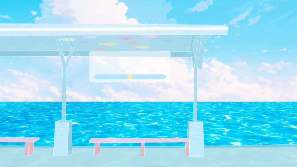 【動く背景】パステル電車と夢のつづき【ループ素材】