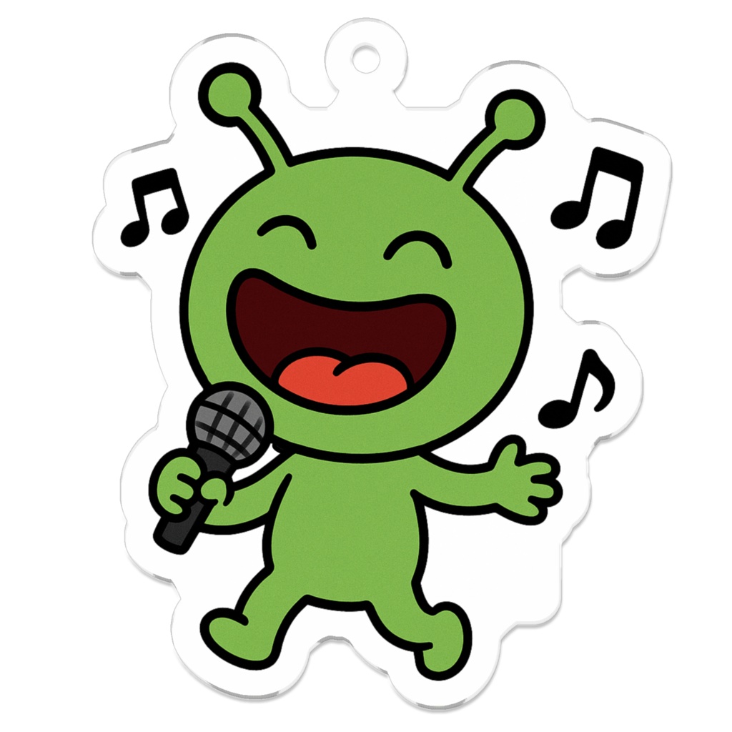 【元気を分ける】ニコニコ宇宙くんのアクリルキーホルダー 〜ちょっと疲れた地球人へ〜