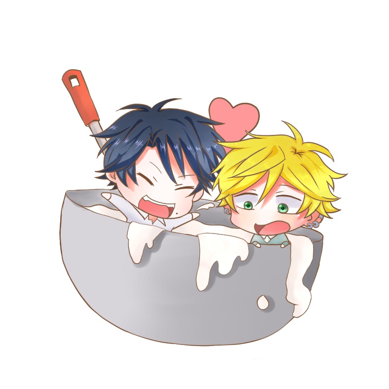 バレンタインちみあにせた缶バッジ♡