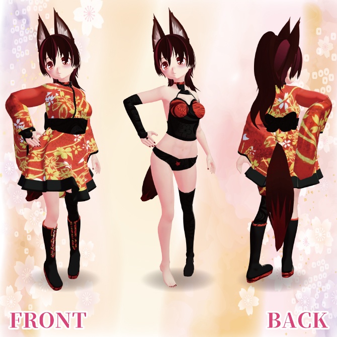 【PB対応】オリジナル3Dモデル「夜叉姫」