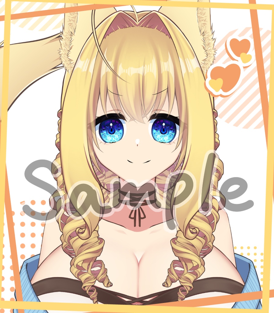 【Vtuberさん向け】お嬢様縦ロール素材