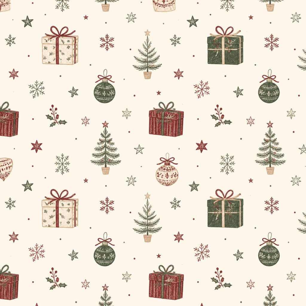可愛いクリスマスデジタルペーパー