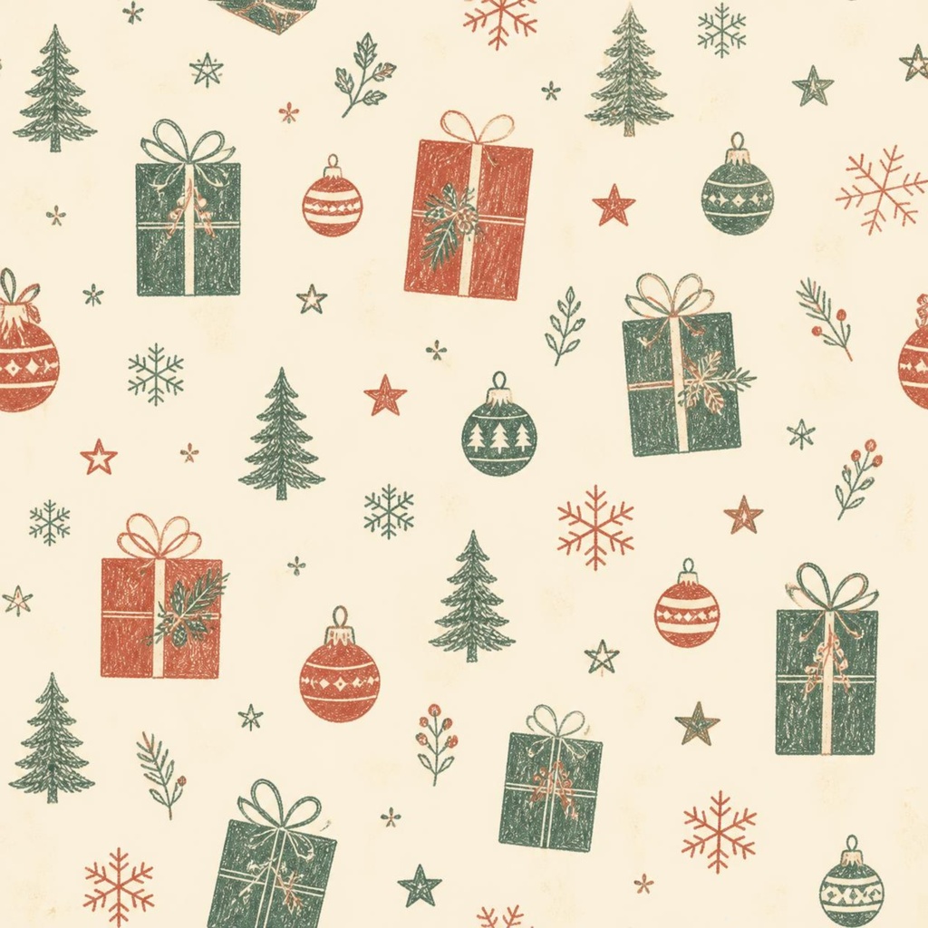 可愛いクリスマスデジタルペーパー