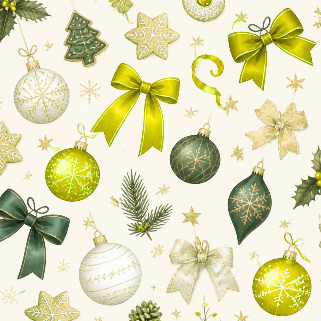 クリスマスデジタルペーパーリボンカラフル