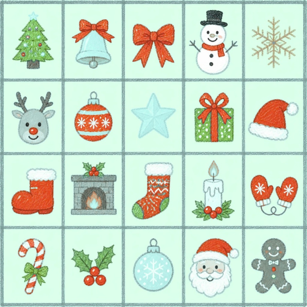 可愛いクリスマスデジタルペーパー