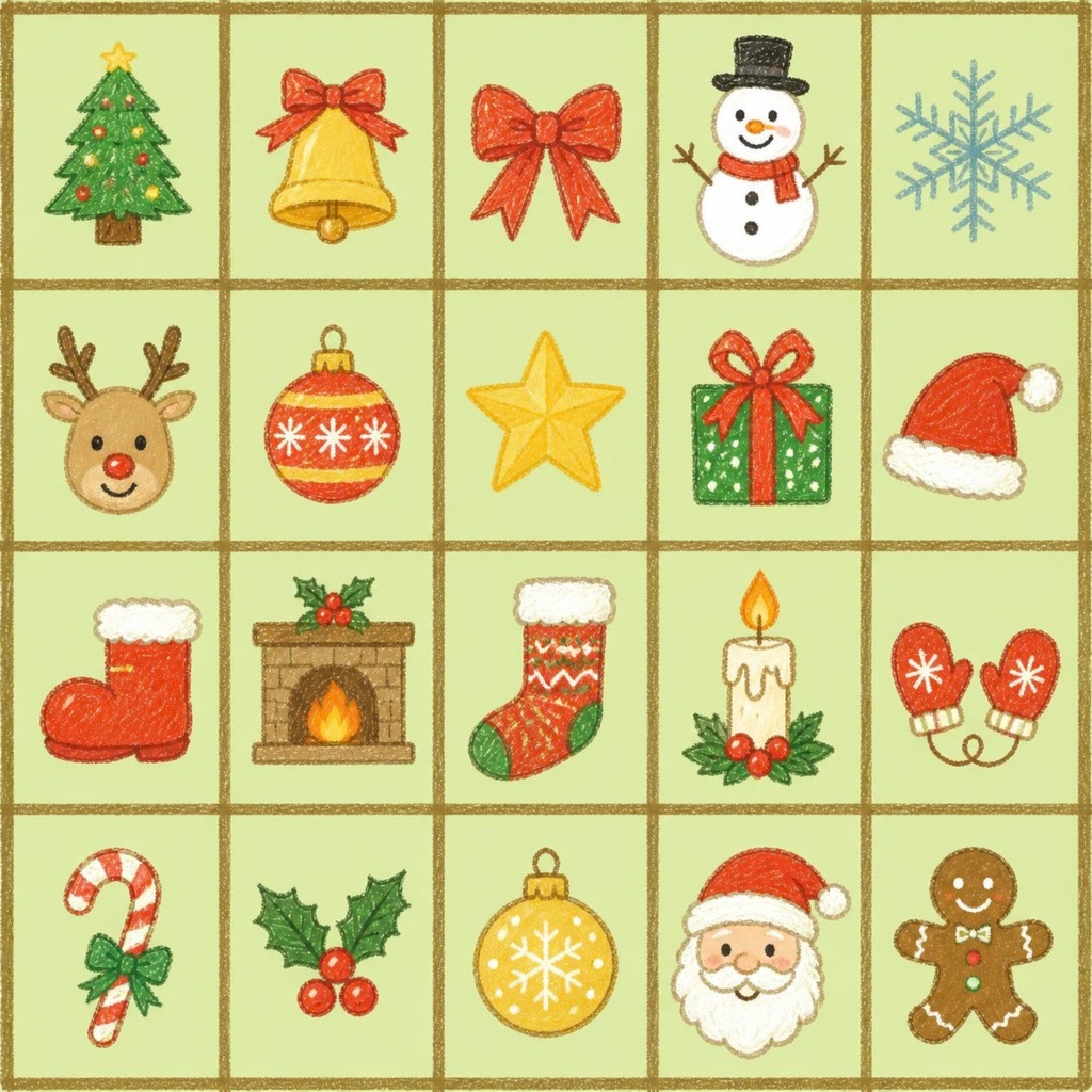 可愛いクリスマスデジタルペーパー