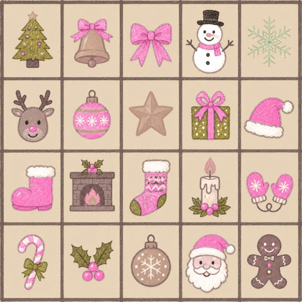 可愛いクリスマスデジタルペーパー