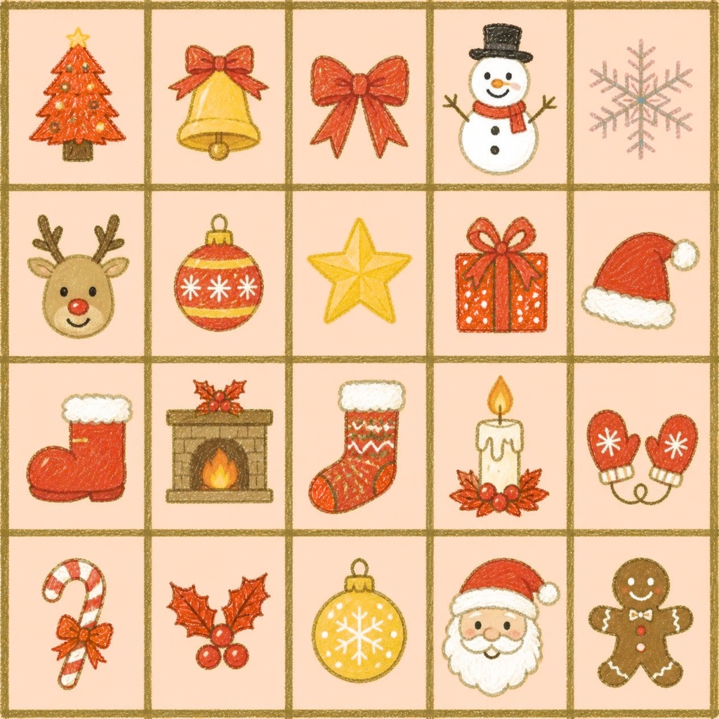 可愛いクリスマスデジタルペーパー