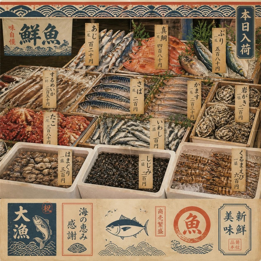 お魚屋さんのデジタルペーパー