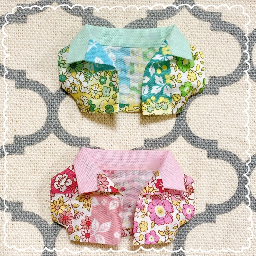 花柄✿ 切替風シャツ