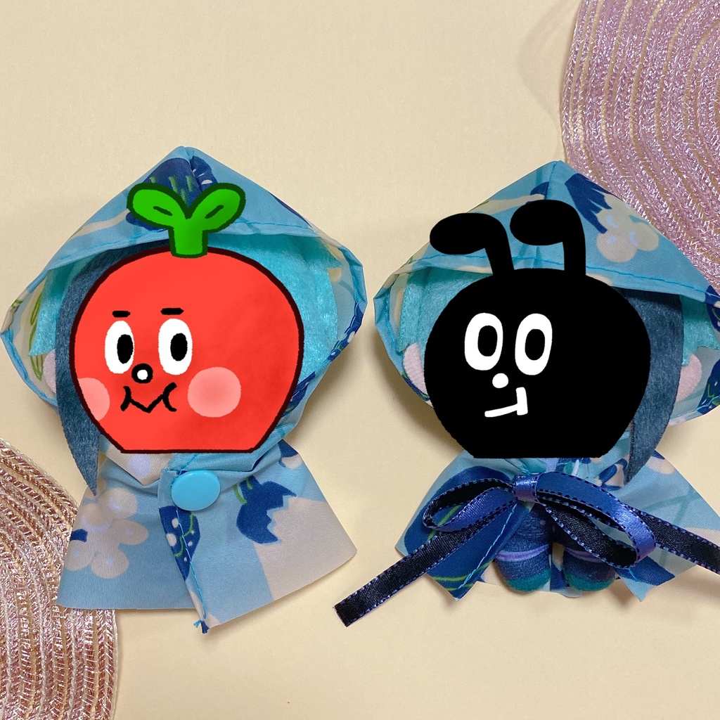 ベジタブル柄レインポンチョ