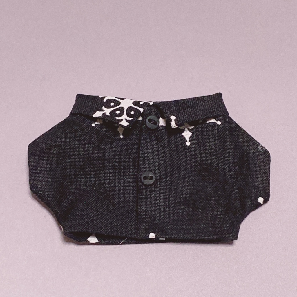 ボタン付き柄シャツ