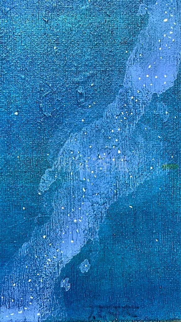 「静夜・1」F4号キャンバス アクリル絵の具