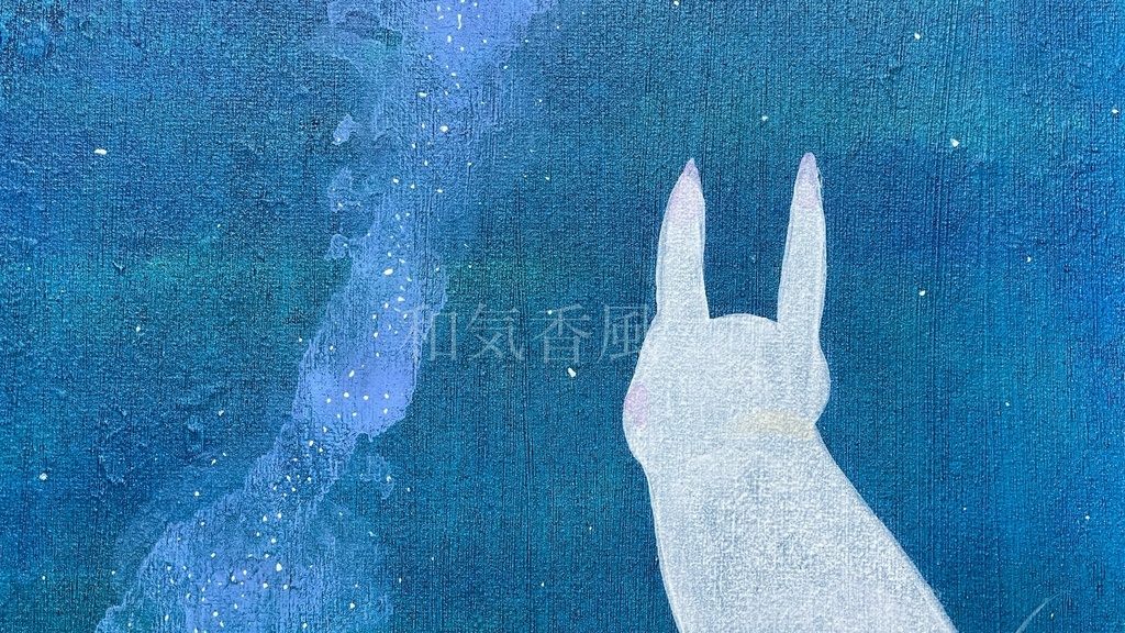 「静夜・1」F4号キャンバス アクリル絵の具