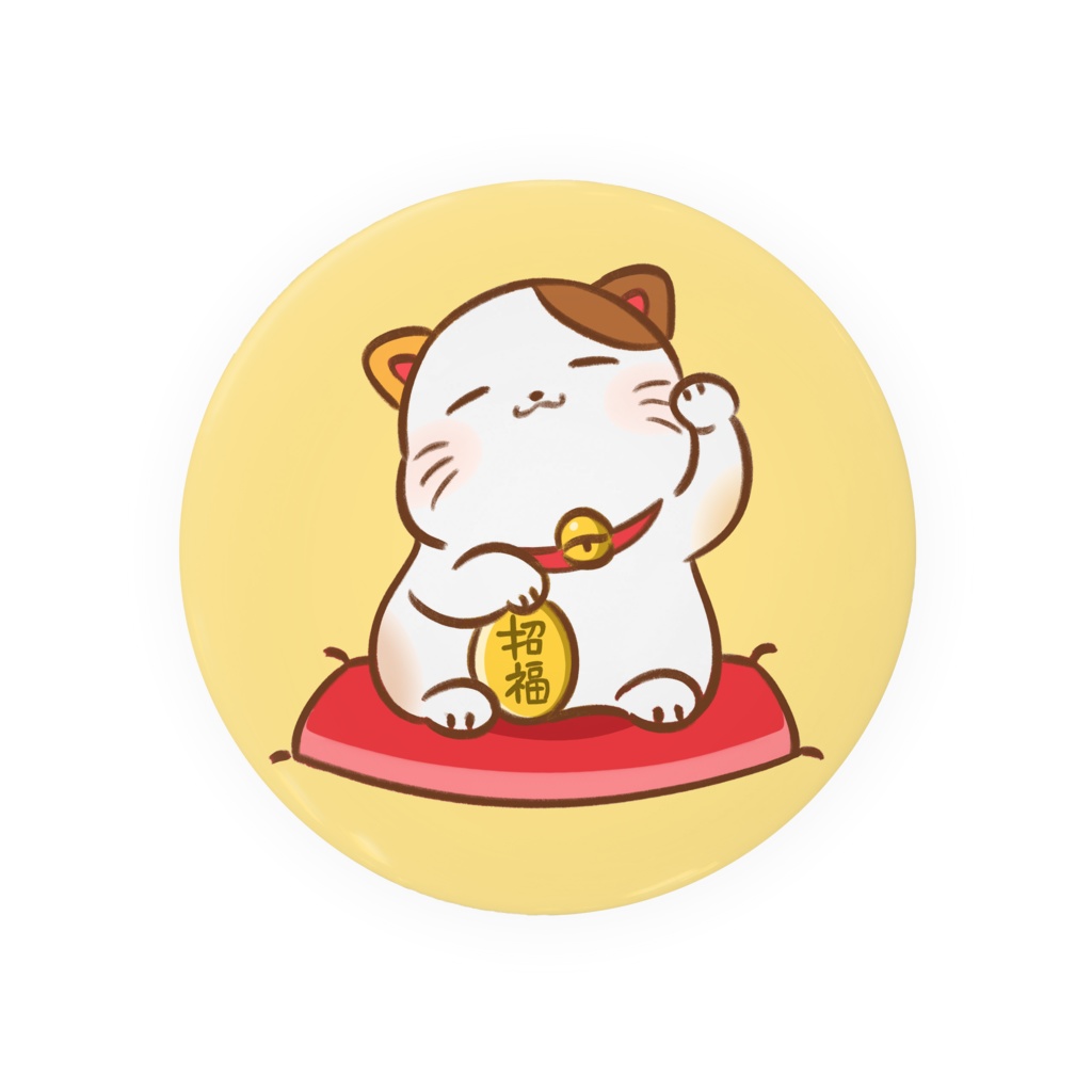 まねきねこ 缶バッジ