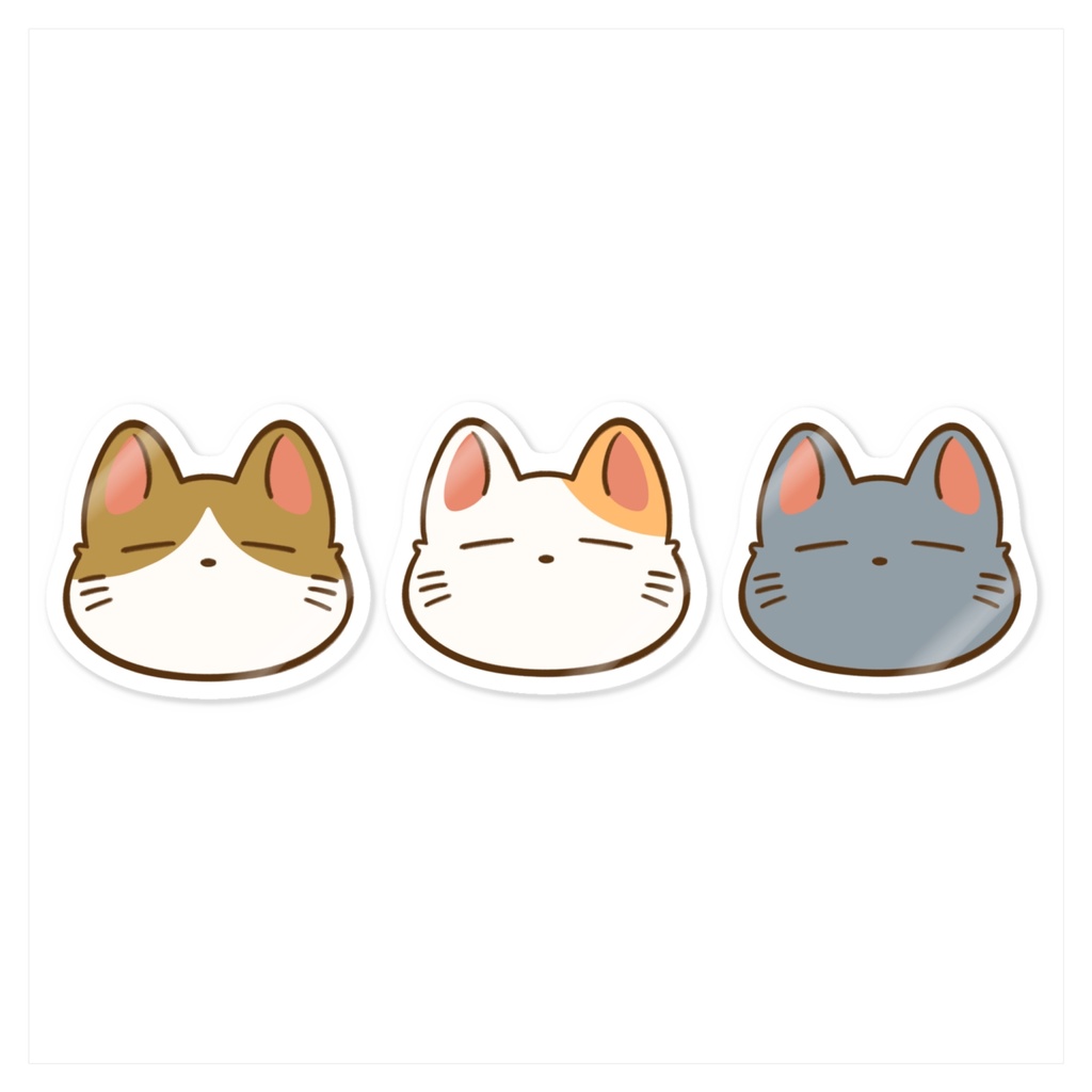 つらなるねこのステッカー(３枚入り)