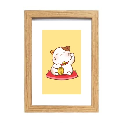 まねきねこの透明フォトフレーム
