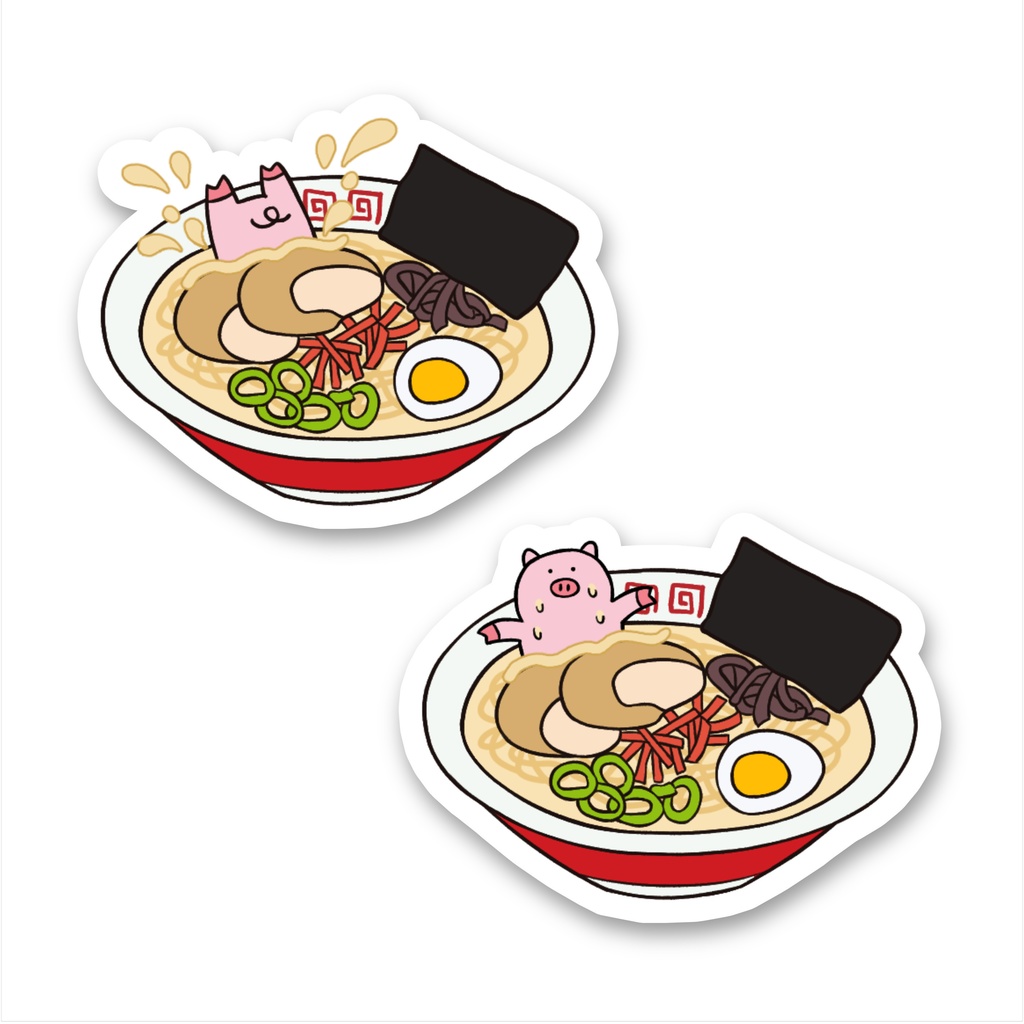 タベモノズ【ぽんこつとんこつ】ステッカーセット