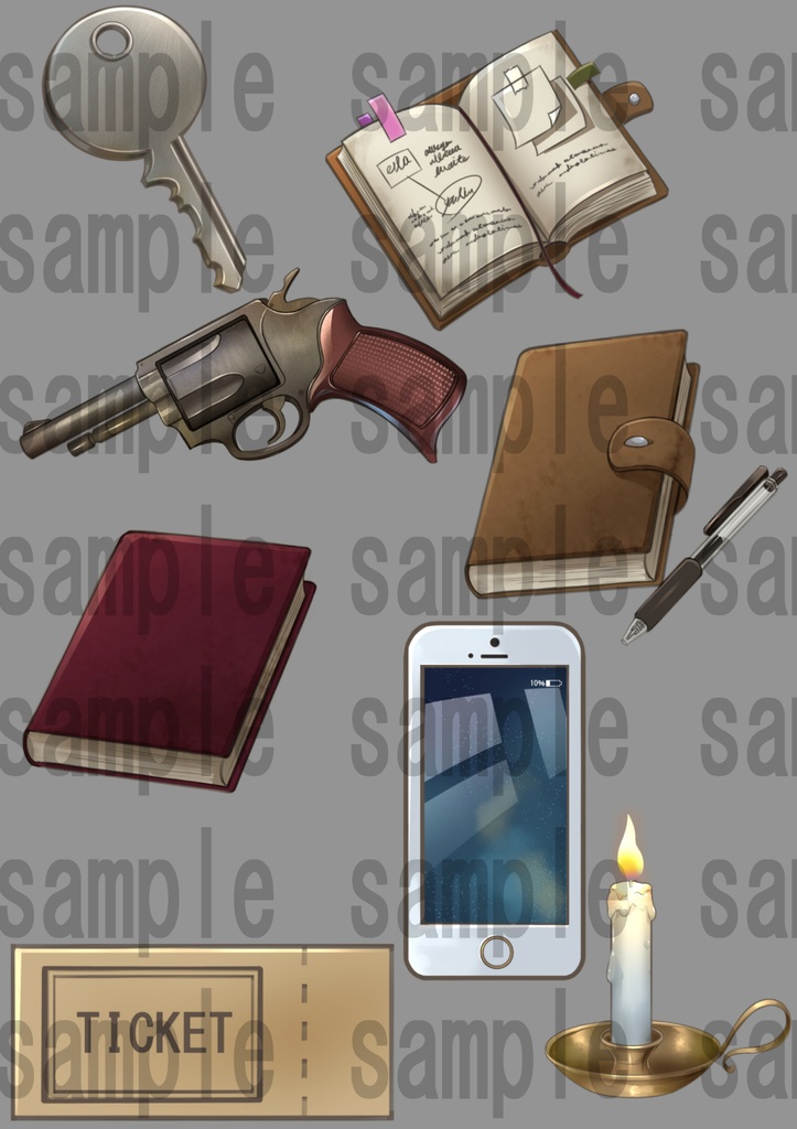 TRPGや脱出ゲームに使えるアイテム素材集