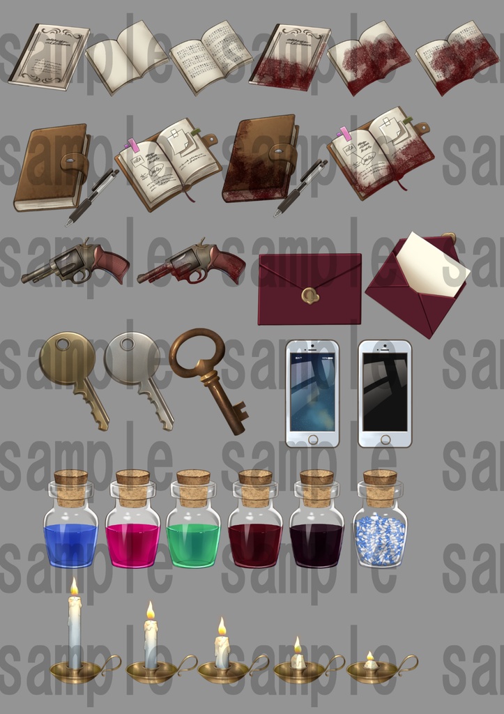 TRPGや脱出ゲームに使えるアイテム素材集