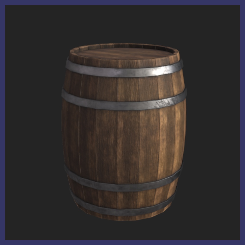 【3Dモデル】中世酒場アセット(8点)