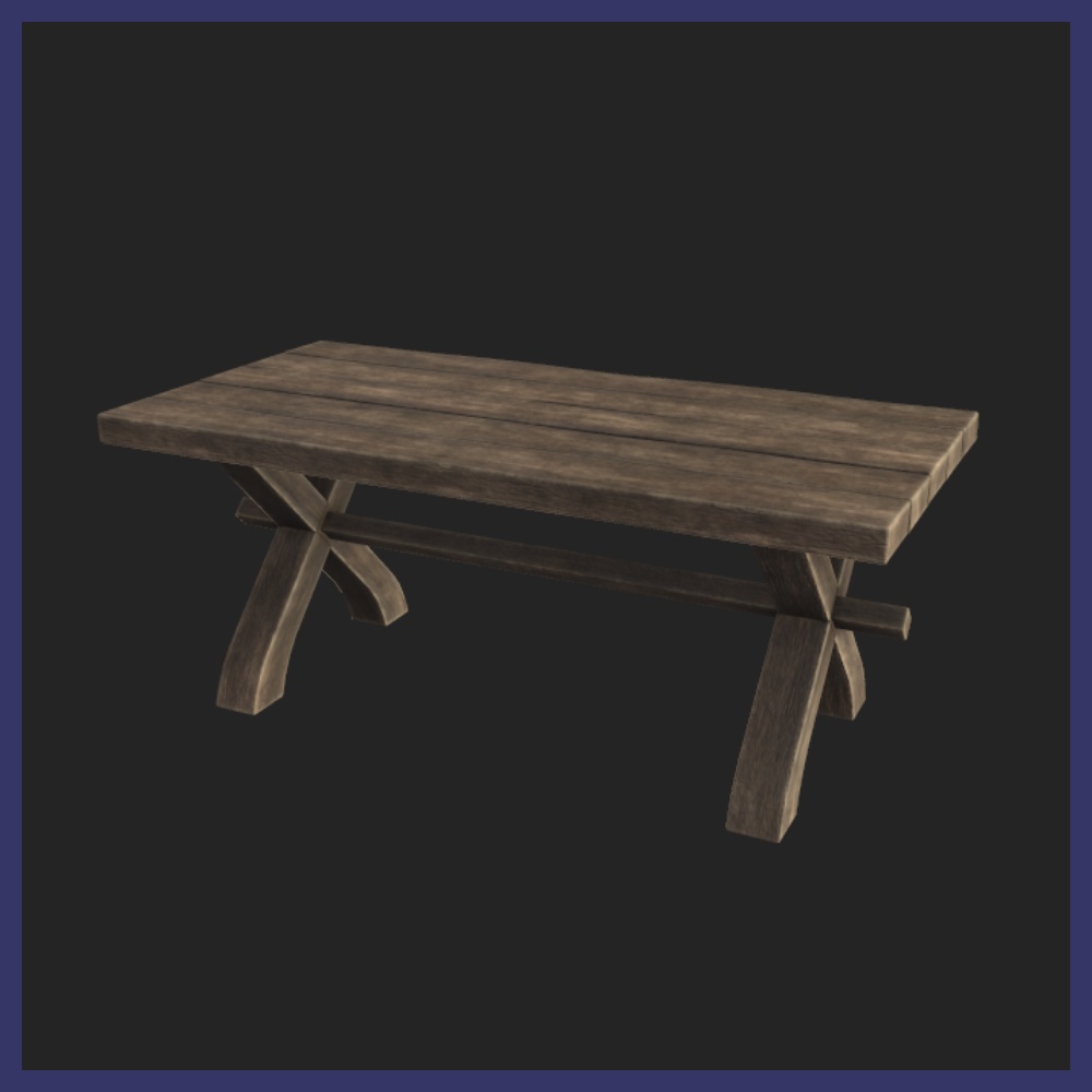 【3Dモデル】中世酒場アセット(8点)