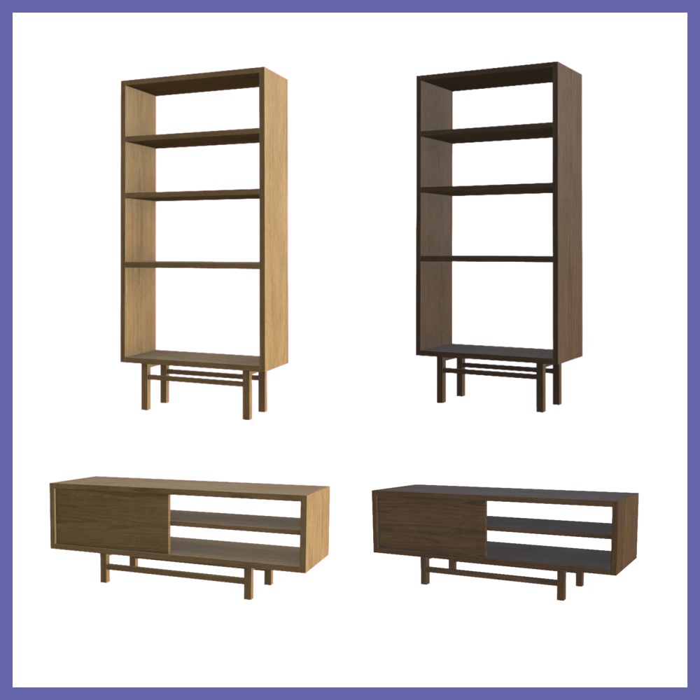 【3Dモデル】北欧家具アセット(17点)