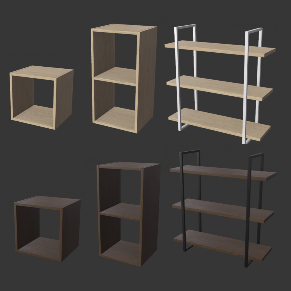 【3Dモデル】ワンルーム家具アセット(28点)