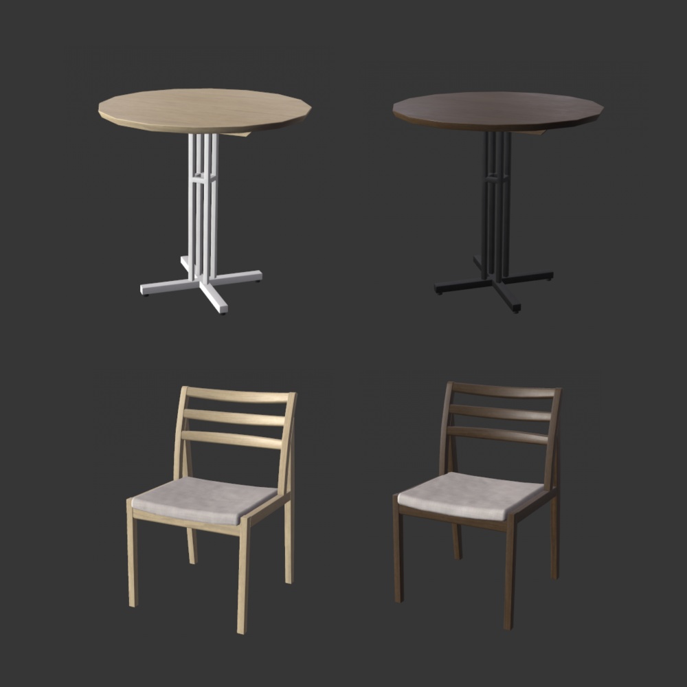 【3Dモデル】ワンルーム家具アセット(28点)