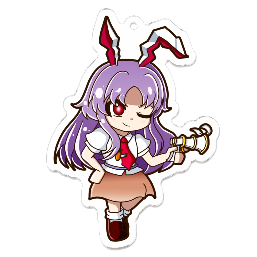 【東方project】鈴仙・優曇華院・イナバ   のっぺりアクリルキーホルダー（コーティングなし）