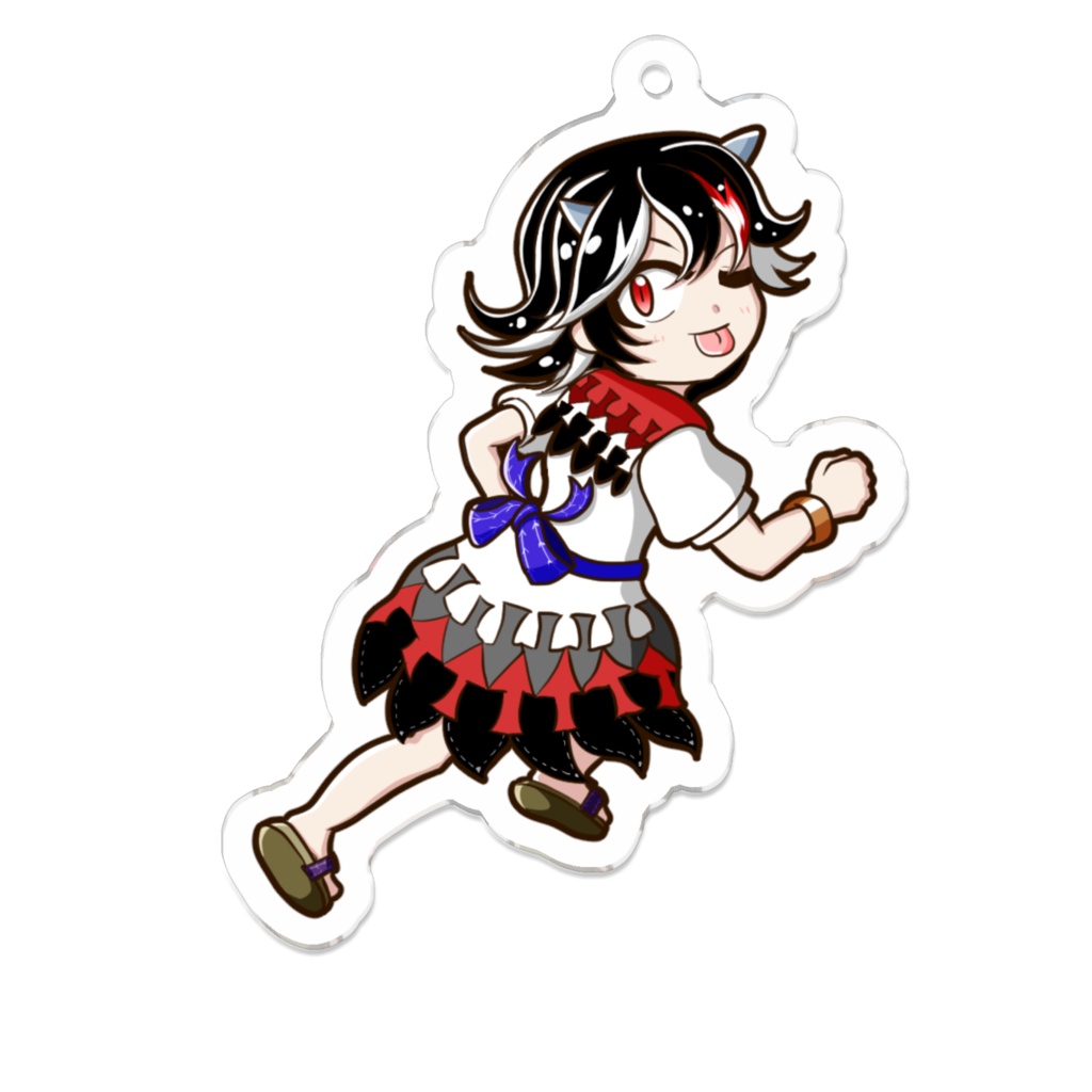 【東方Project】鬼人正邪 ゆるっとアクリルキーホルダー（コーティングあり）