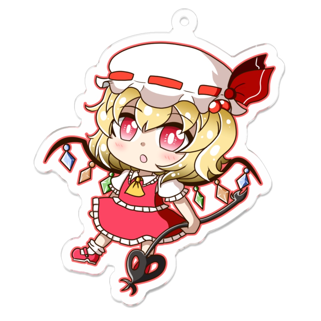 【東方Project】フランドール・スカーレット ぷちっとアクリルキーホルダー（コーティングあり）