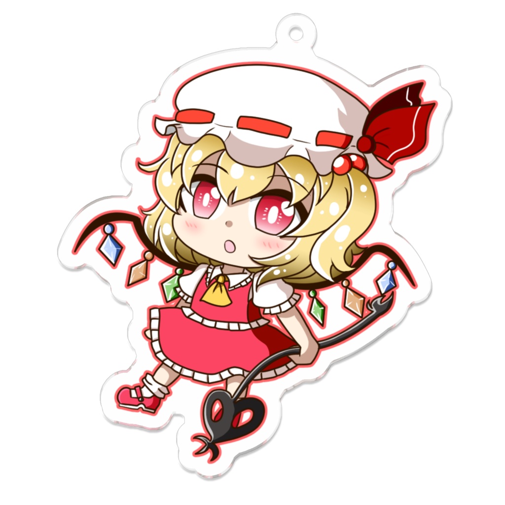 【東方Project】フランドール・スカーレット ぷちっとアクリルキーホルダー(コーティングなし)