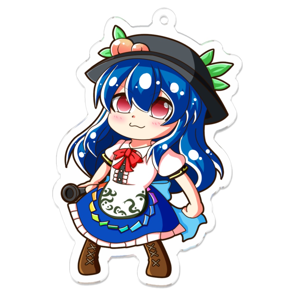 【東方Project】比那名居天子 のっぺりアクリルキーホルダー(コーティングあり)