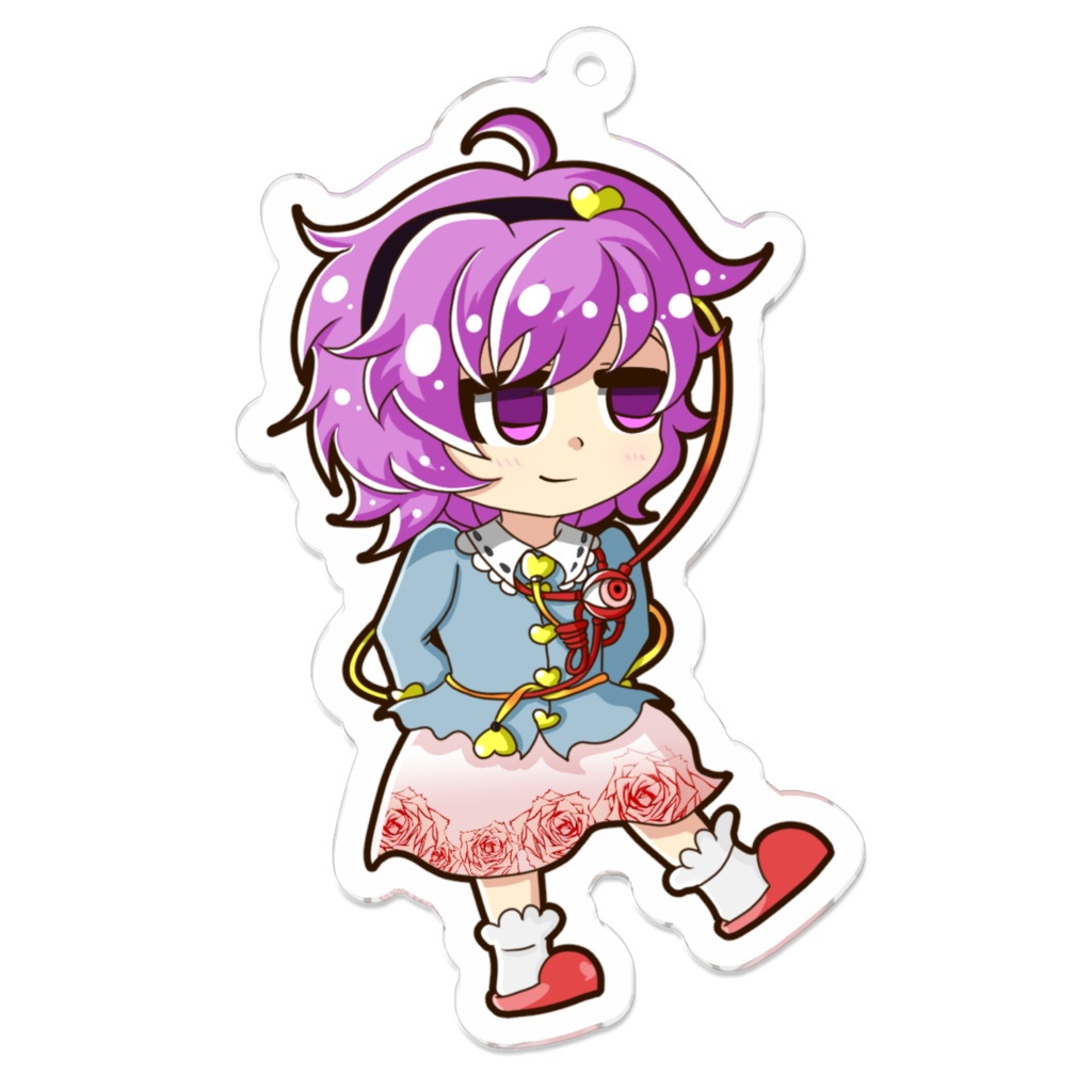 【東方Project】古明地さとり のっぺりアクリルキーホルダー(コーティングなし)