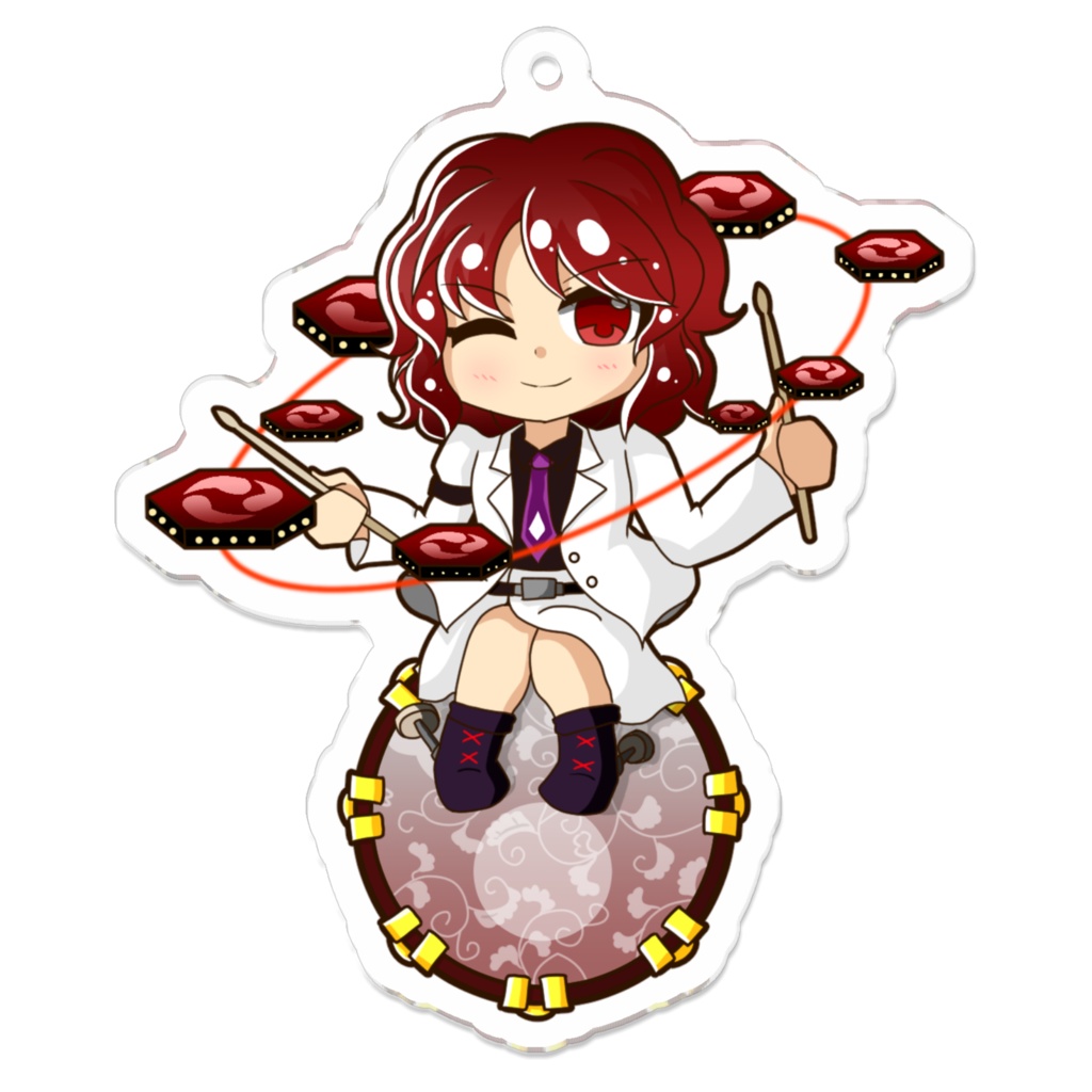 【東方Project】堀川雷鼓 ゆるっとアクリルキーホルダー(コーティングあり)