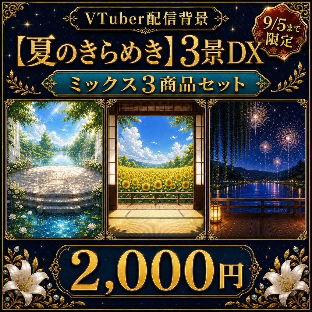 夏の選べる3景DX|ミックス背景セット【9/5まで限定】