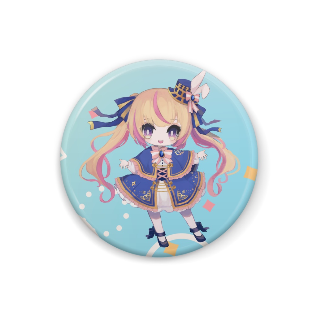 Vちるひ缶バッジ_水色