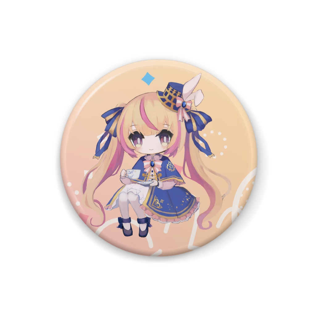 Vちるひ缶バッジ_オレンジ