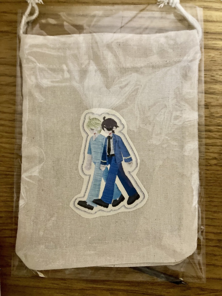 伊奈スレ刺繍風イラスト巾着袋