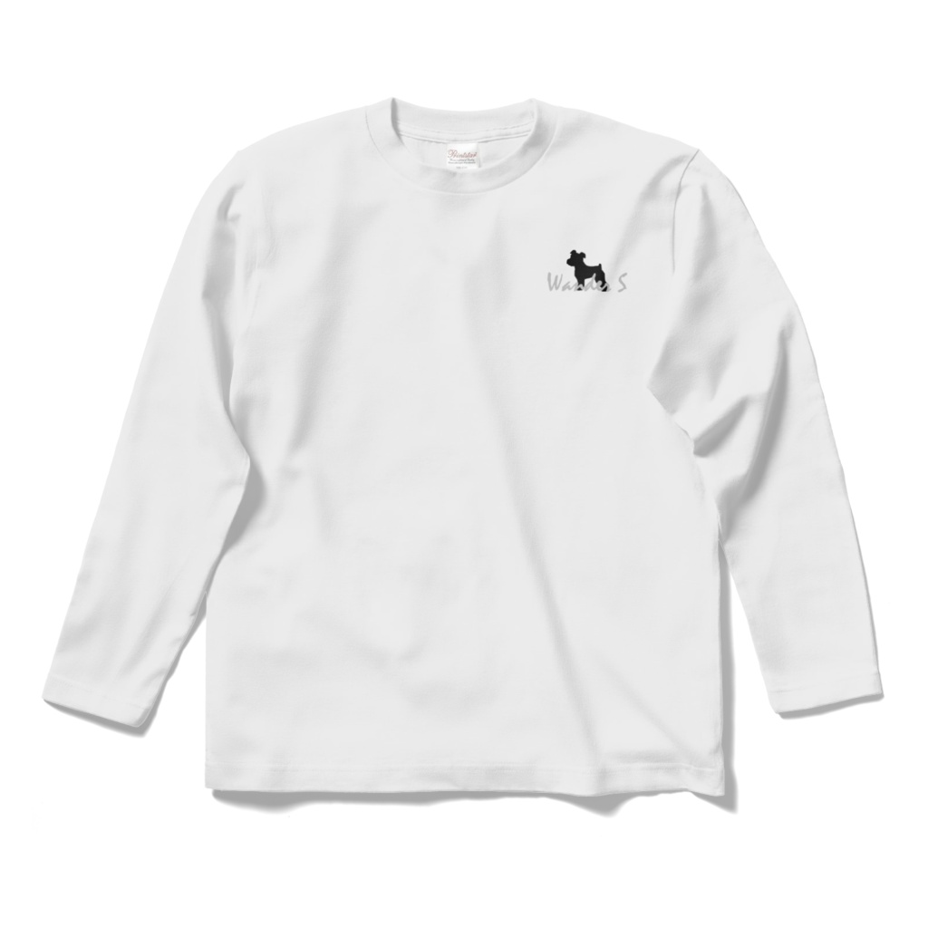 Wander SシュナウザーロゴロングスリーブTシャツ(ブラック&グレー)