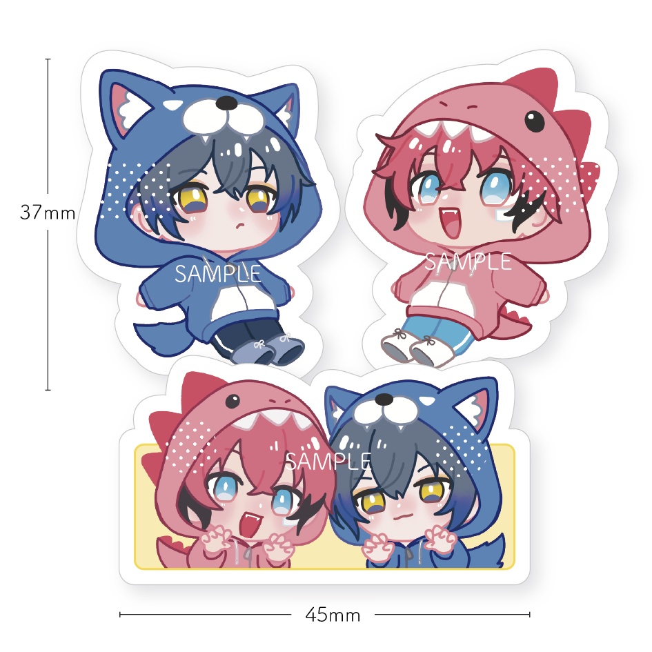 ぎゃうるふパーカー ステッカーセット