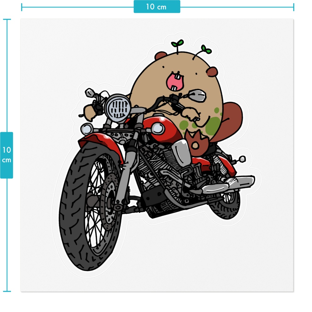 おいもビーバーステッカー