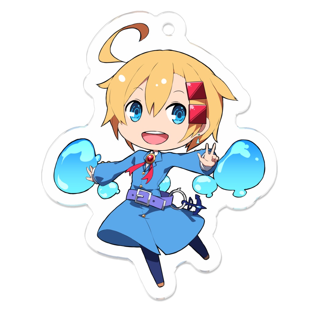 アクリルキーホルダー　シアン