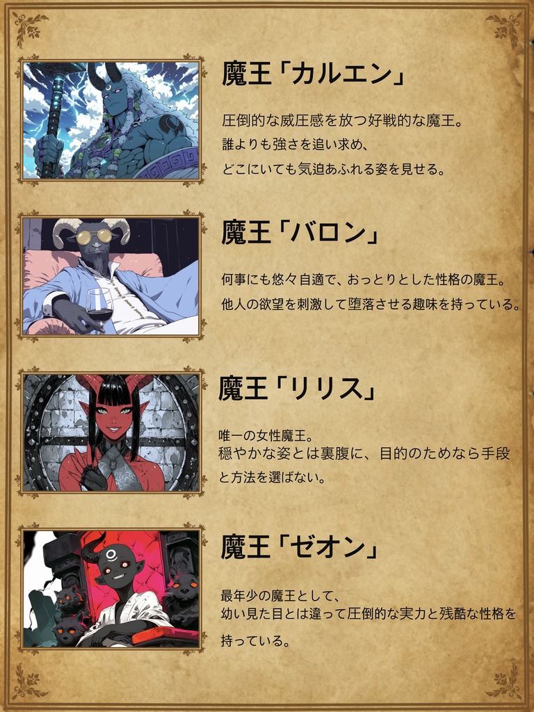 勇者討伐 魔王パーティ