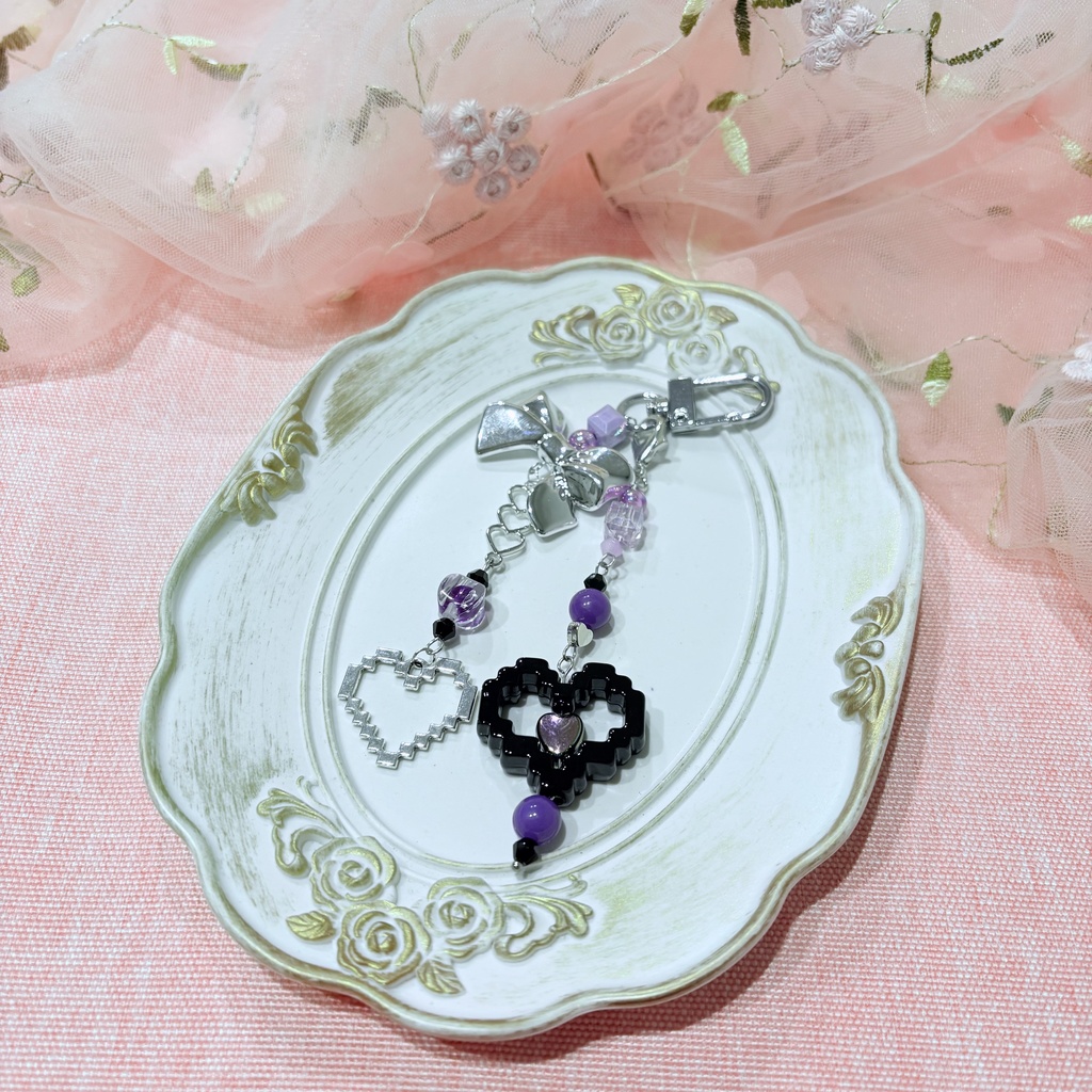 ハンドメイド ビーズキーホルダー