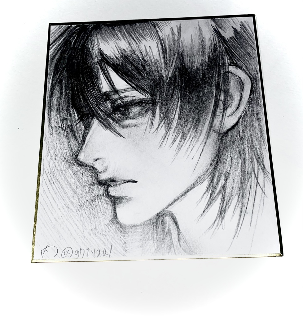 💖イラスト色紙💖~黒髪🐺男子~