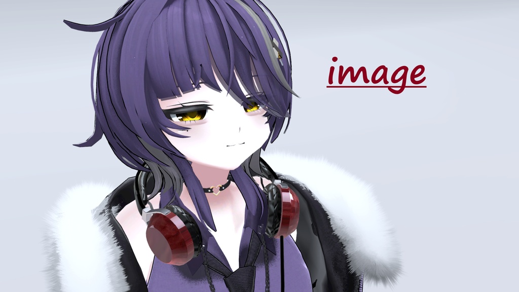 【VRChat想定】揺れるコード付き首掛けヘッドフォン